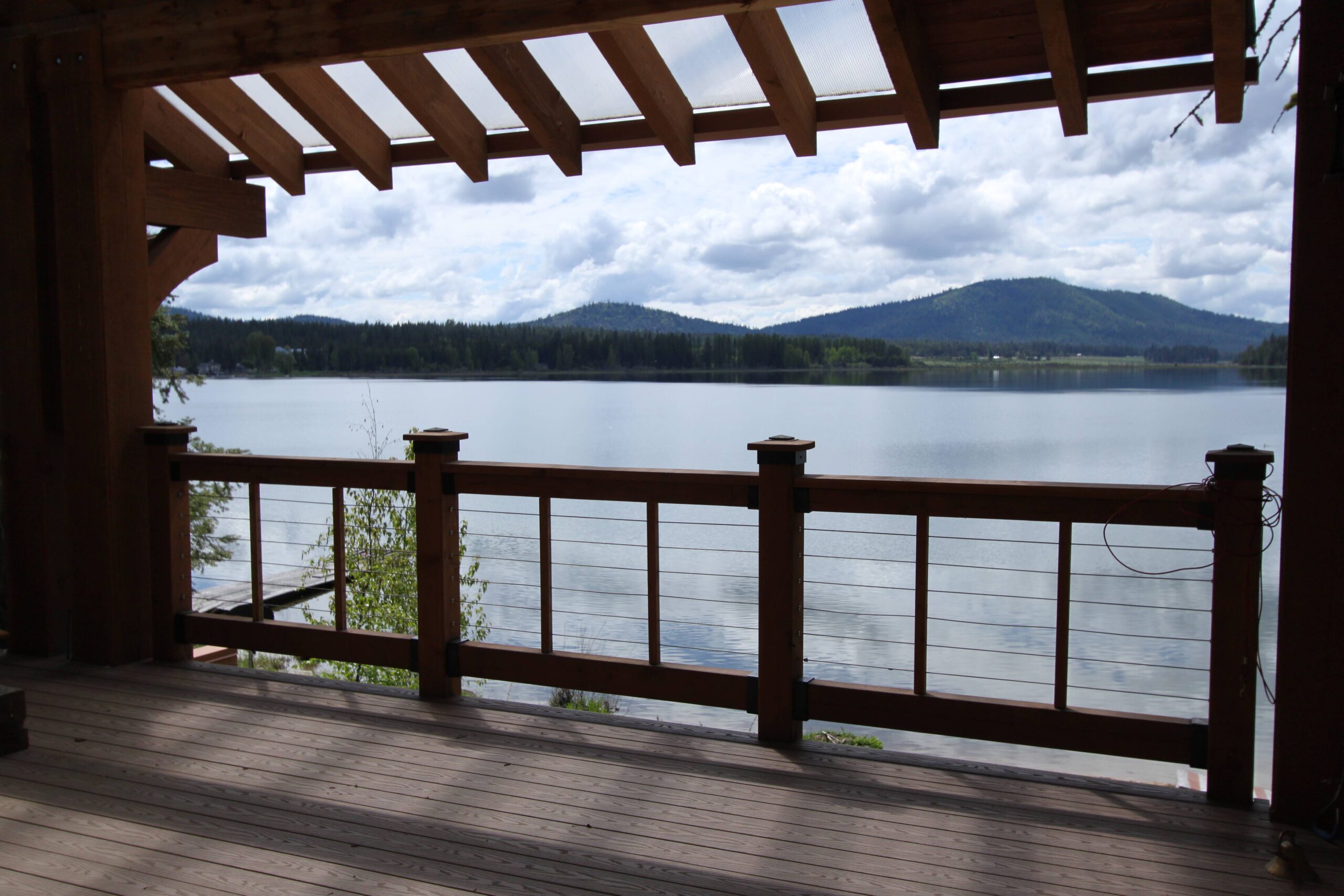 Riverside deck with open scenic views